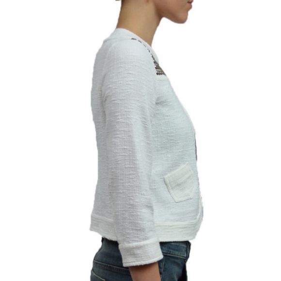 Generation Love Anita Studded Cropped White Blazer NEW - Picture 4 of 13